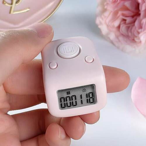 一心计数器夜光可充电手指数数器电子数显记数器手按戒指型点数器
