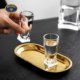 捷克进口水晶玻璃白酒杯子弹杯烈酒杯一口杯烧酒杯小酒盅家用套装
