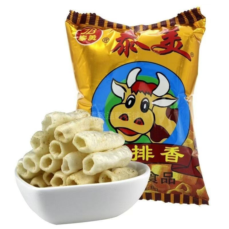 泰美牛排香6g空心虾条薯条薯片膨化食品儿时怀旧儿童休闲小零食