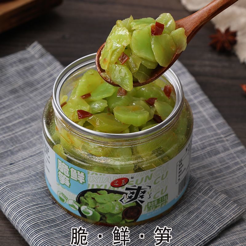 莴笋家常菜下饭菜不辣莴笋新鲜开胃菜即食下饭菜咸菜莴苣酱菜莴笋