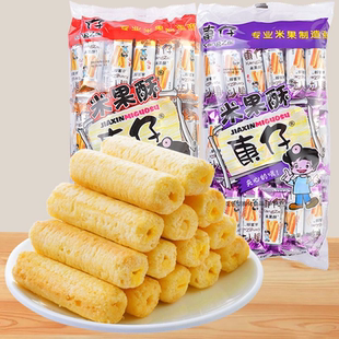 康仔米果酥米果卷糙米卷夹心米棒膨化食品儿童休闲零食一整箱包邮