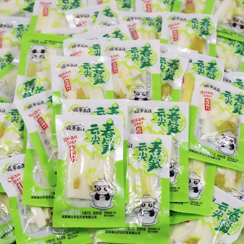 【迷你装】魔芋山庄云尖春笋泡椒脆笋柠檬下饭竹笋条零食即食山椒