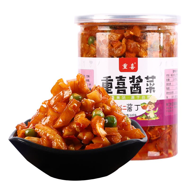 湖北特产酱菜五仁酱丁开胃下饭菜罐装特产咸菜微辣萝卜干即食瓶装