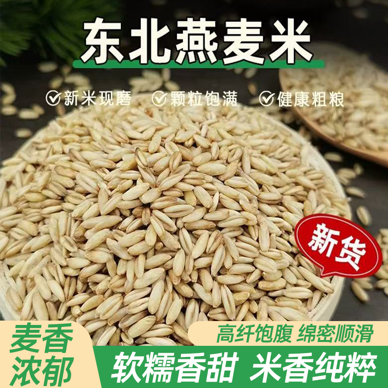 东北新鲜燕麦米燕麦仁燕麦粗粮饱腹抗饿煮饭软糯煮粥浓稠营养丰富