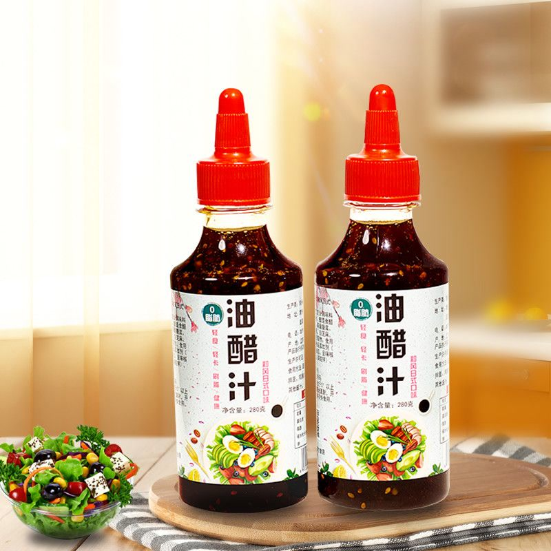 零脂肪油醋汁低脂沙拉酱和风日式油醋汁0脂肪拌蔬菜水果酱280克
