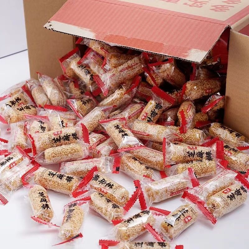 【整箱2OO根】芝麻棒传统糕点蛋卷米果卷休闲老式零食一整箱批发