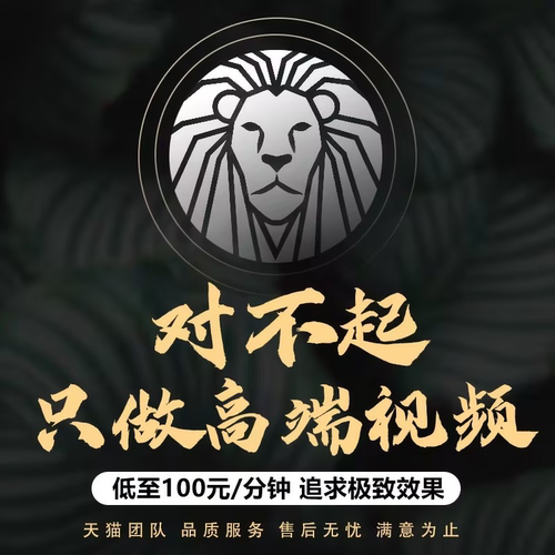 高端短视频制作剪辑MG动画产品拍摄年会婚礼背景ai片头宣传片代做