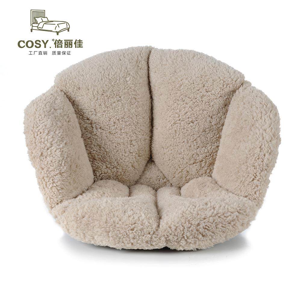 毛绒坐垫椅垫加厚办公室美臀护腰靠垫冬季羊羔绒坐垫学生保暖座垫