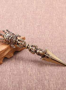 黄铜法器摆件马头明王普巴金刚杵降魔杵聚宝铜器收藏修法精品