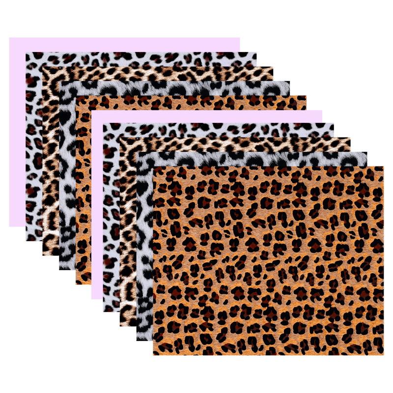 鑫纺绣刻字膜12英寸动物纹烫画耗材热转印膜豹纹刻字膜跨境热卖