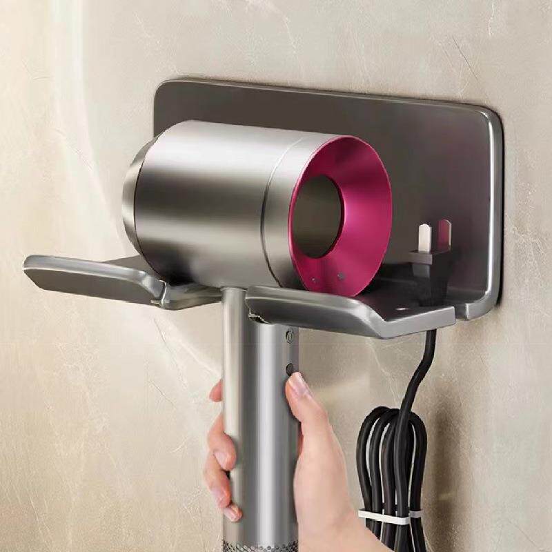 吹风机置物架免打孔卫生间壁挂式不锈钢电吹风支架浴室风筒收纳架