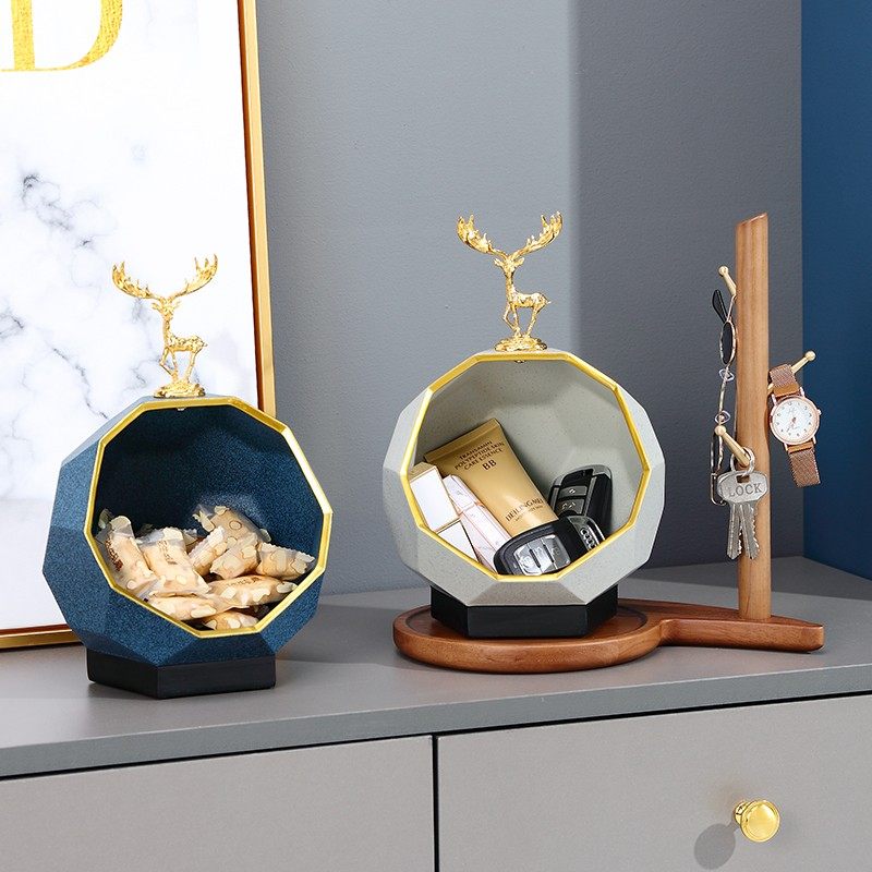 麋鹿钥匙收纳摆件玄关入户鞋柜电视柜客厅桌面创意礼物家居装饰品,家居饰品,装饰摆件,淘宝优惠券,粉丝福利购,淘宝优惠卷