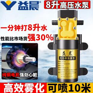 益晨喷雾器水泵12v电动喷雾器高压水泵配件大全水泵隔膜泵大压力