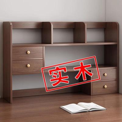 实木桌面置物架学生家用飘窗柜简易桌上书架办公室台面收纳置物架
