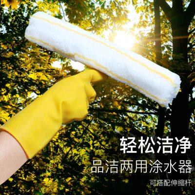 擦窗布涂水厚毛头上水替换布加长伸缩杆擦玻璃神器家用保洁玻璃刮