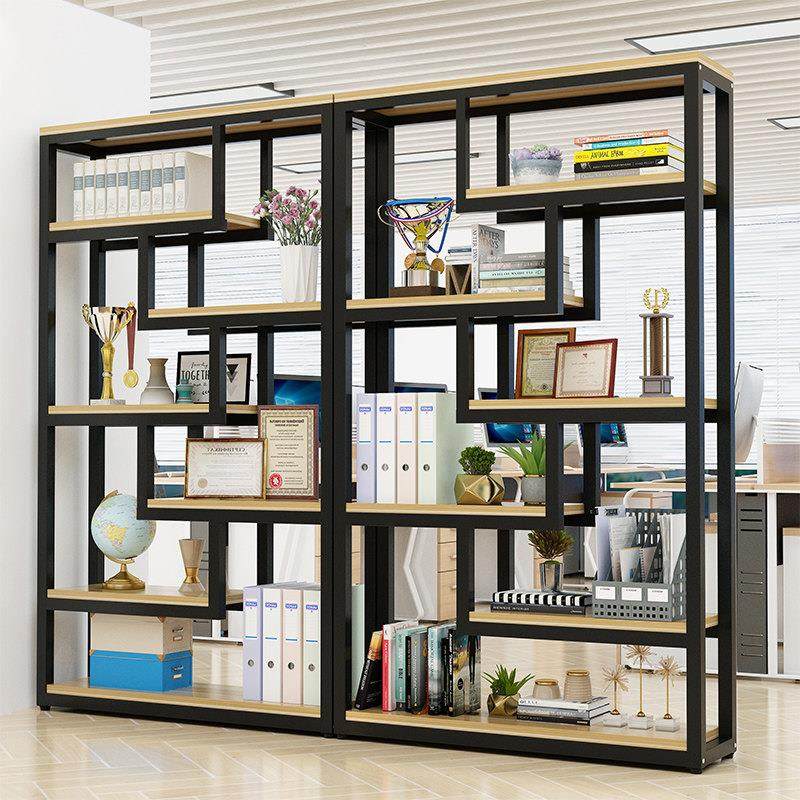 办公室书架书柜简约落地家用客厅隔断装饰储物铁艺展示多层置物架,住宅家具,书架,淘宝优惠券,粉丝福利购,淘宝优惠卷