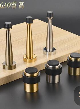 睿高 门顶全铜静音防撞门阻橡胶卫生间门碰门挡加长纯铜门顶器短