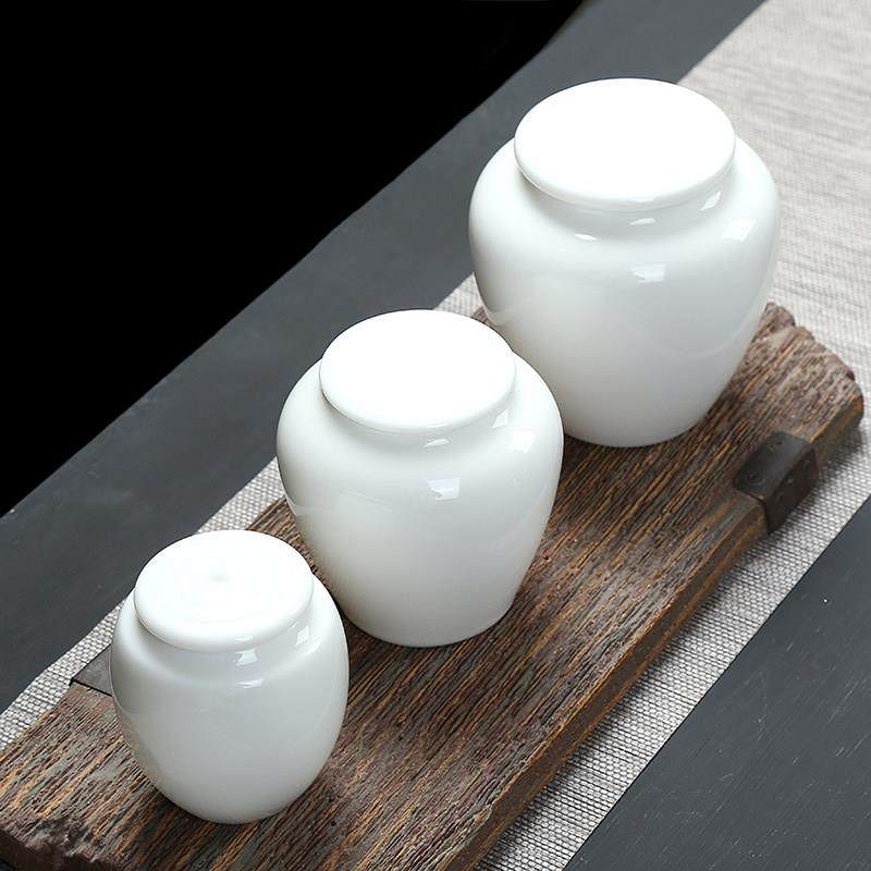 德化羊脂玉白瓷茶罐，大小陶瓷密封小罐，收纳罐，醒茶罐,餐饮具,茶叶罐,淘宝优惠券,粉丝福利购,淘宝优惠卷