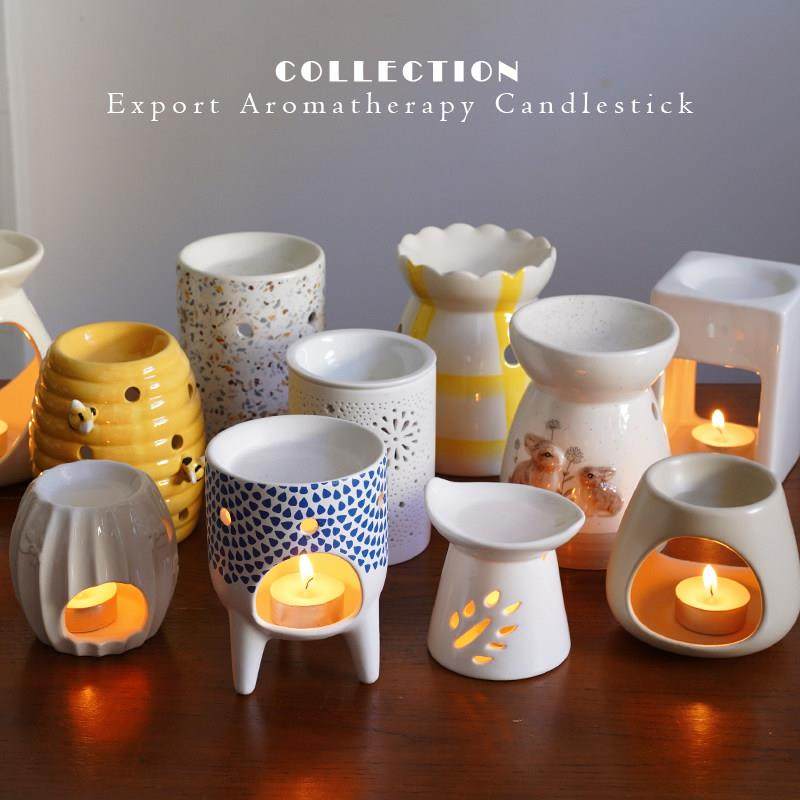 出口北欧造型陶瓷香薰炉 小众高级款烛台香薰个别可干烧家用创意,家居饰品,香薰炉,淘宝优惠券,粉丝福利购,淘宝优惠卷
