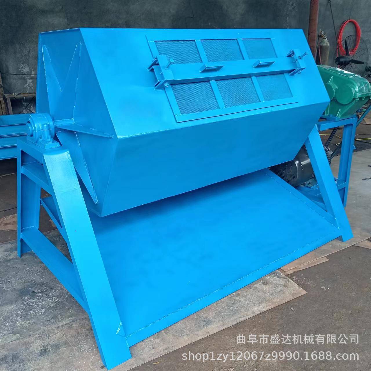 双开口自动化出料六角滚筒除锈机木制品去倒角毛刺抛光机