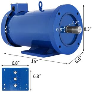 145TC框架1750RPM TEFC永磁直流电机 2.0HP 180V直流电机1500W