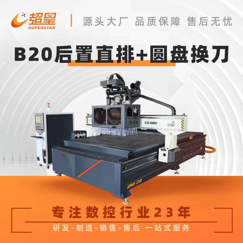 全自动圆盘刀库加排钻包开料机实木板式家具数控开料机门板铣型机