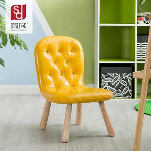 简域实木儿童椅婴儿座椅矮凳幼儿园办公椅学习小椅子家用靠背沙发