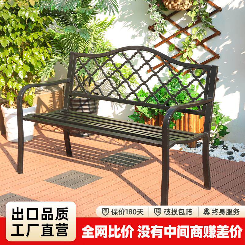 公园椅户外长椅排椅条凳休闲靠背实木广场座椅园林椅子防腐铸铝铁