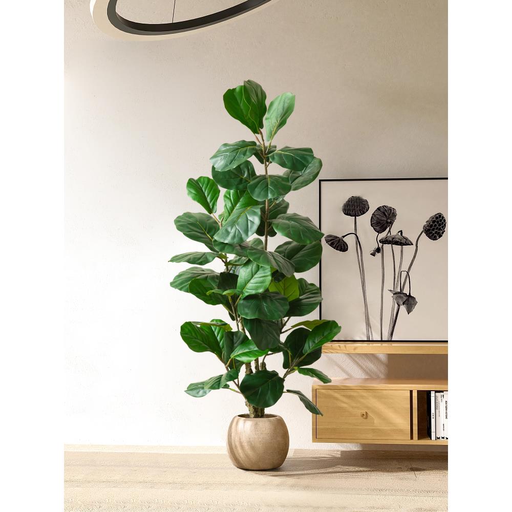 仿真绿植假植物琴叶榕高端轻奢客厅装饰大型仿生盆栽室内盆景摆件