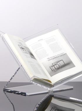 现代简约几何亚克力书架杂志架桌面摆件书房客厅办公室装饰品摆设