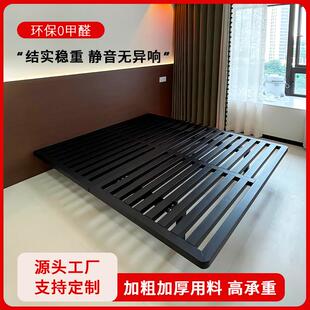 定制铁艺排骨架无床头床架超粗全钢排骨架悬浮式床架碳素钢铁架床