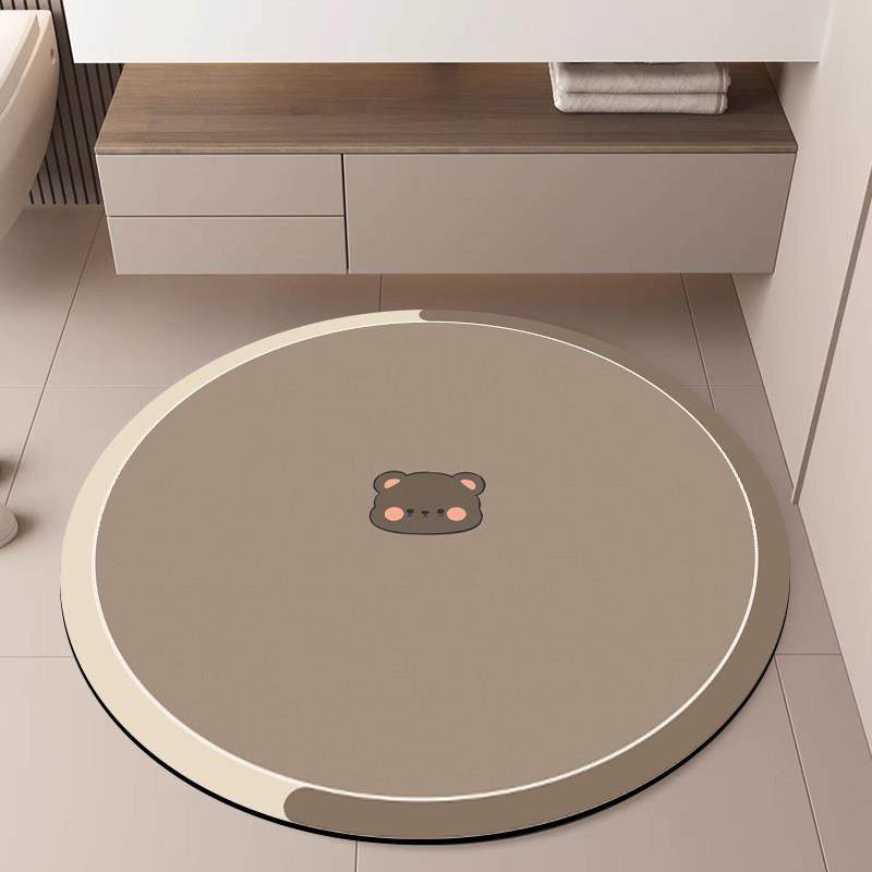 圆形浴室地垫洗漱台浴室柜硅藻泥吸水垫子卫生间防滑地毯门口脚垫,居家布艺,家用脚垫,淘宝优惠券,粉丝福利购,淘宝优惠卷