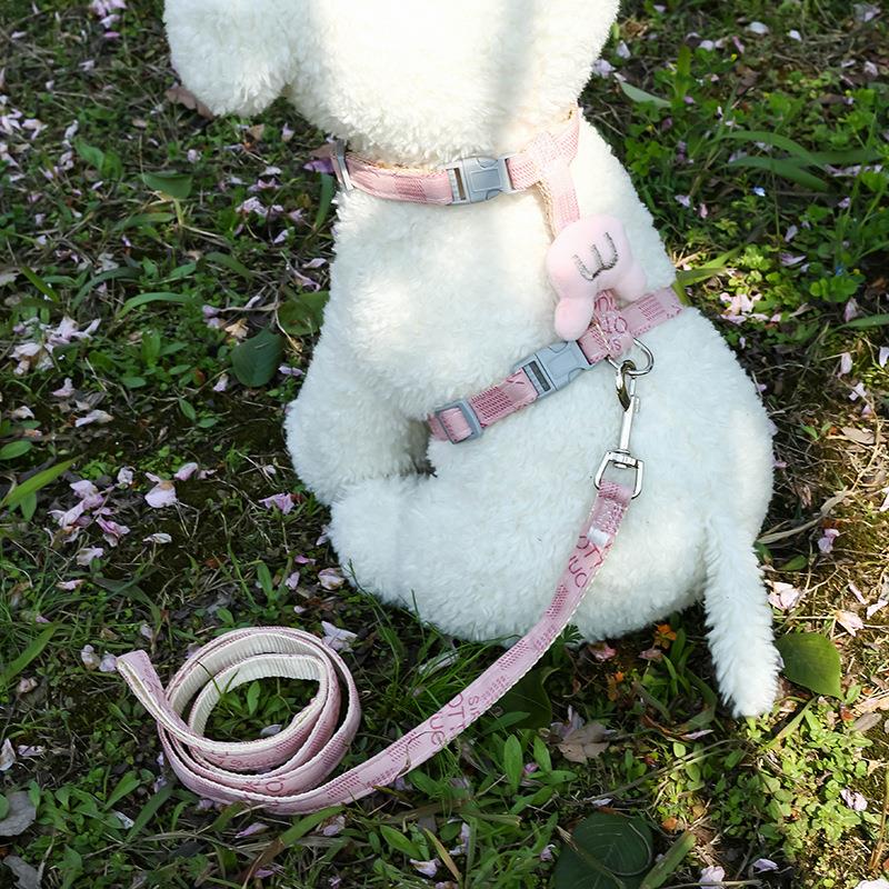 宠物牵引绳胸背带猫咪狗狗中小型犬工字型防挣脱遛猫背心宠物可爱