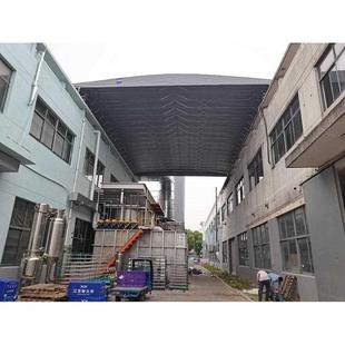 移動伸縮推拉活動雨蓬軌道式 雨棚推拉棚廠房頂棚倉庫帳篷包安裝
