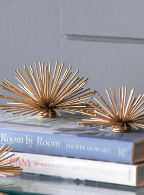 SOLO HOUSE出口美国金属海胆几何体桌面墙面摆挂件玄关桌面摆件