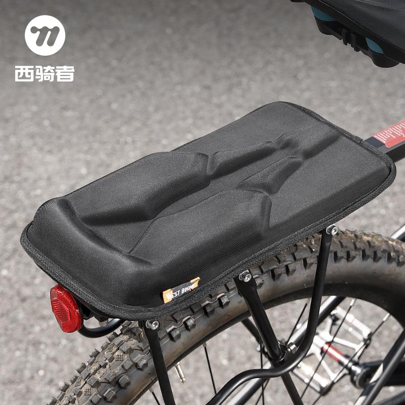 西骑者自行车后坐垫登山车货架后座垫电动车载人儿童超软座椅鞍座