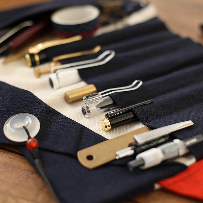 小妖家卷帘笔袋复古文艺帆布简约大容量钢笔笔袋笔帘中学生文具袋,文具电教/文化用品/商务用品,笔袋,淘宝优惠券,粉丝福利购,淘宝优惠卷