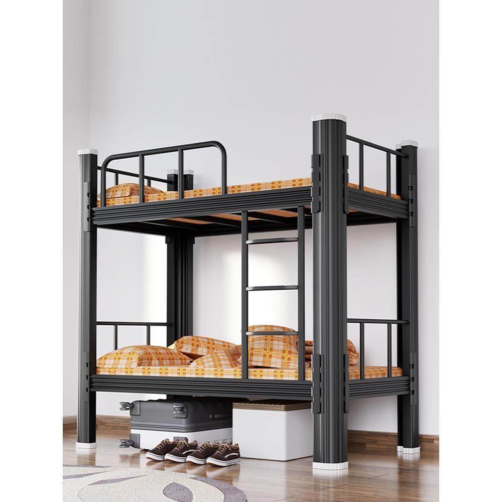 上下铺大人2米长双层床学校宿舍高低床出租屋员工高级铁床架铁架