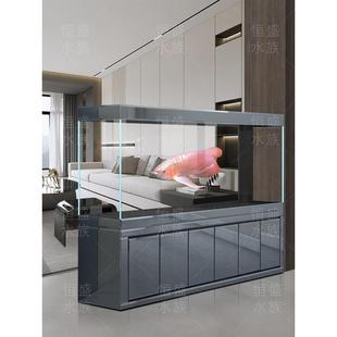 高端大型金龙鱼缸超白玻璃鱼缸客厅2025新款 3米免换水水族箱定制