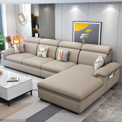 左右家居2025新款北欧猫抓皮沙发现代大小户型客厅贵妃租房公寓