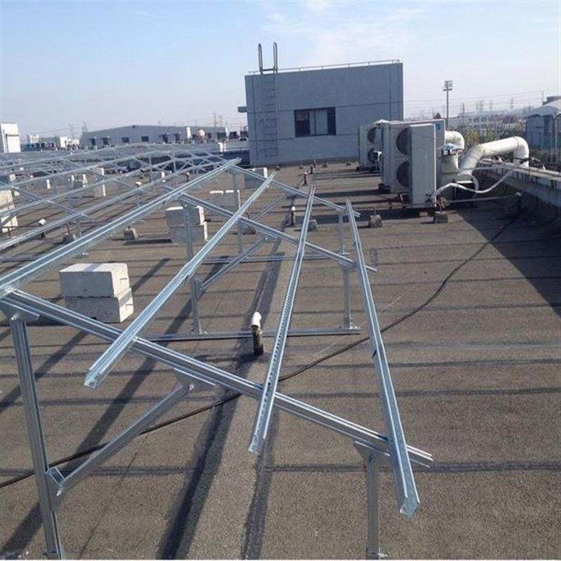 光伏支架抗震支架C型钢支架固定镀锌槽钢免打孔国标钢材镀锌u型钢