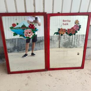 老式穿衣镜旧家具覆古怀旧老物件场景农村摆件大量现货老镜子道具