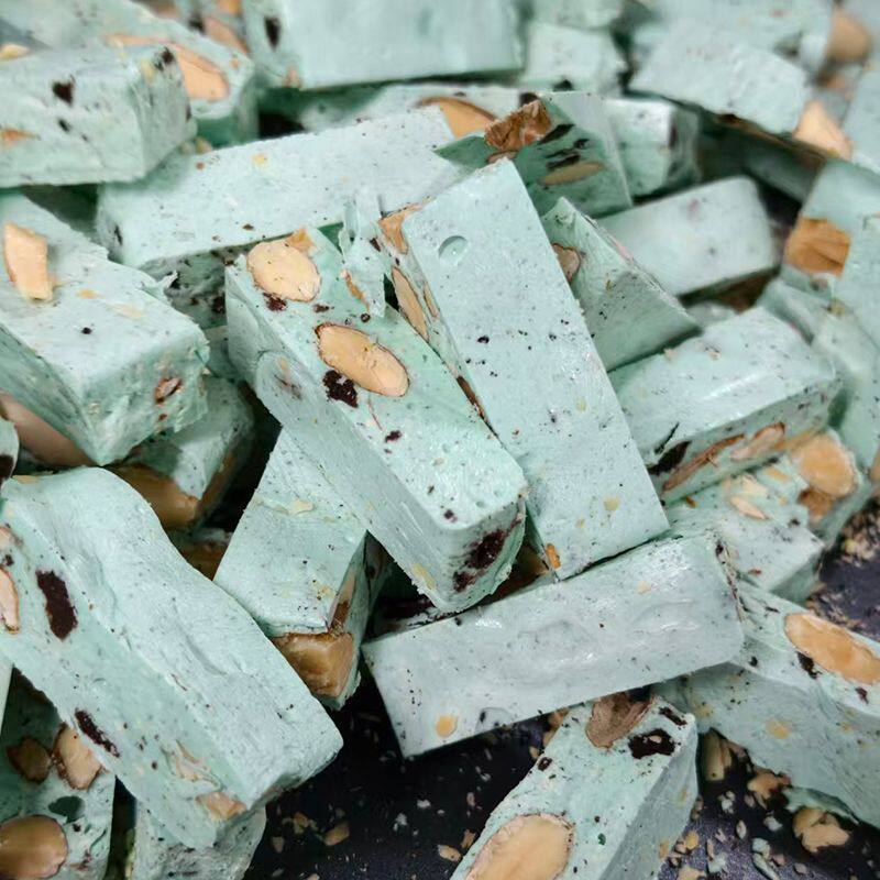 巧克力薄荷味巴旦木牛轧糖 旅游零食伴手礼喜糖 下午茶点心