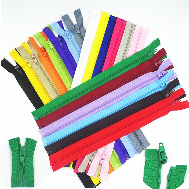 5Pcs 3# Nylon zipper resin open end 20Cm-60Cm suitable for g