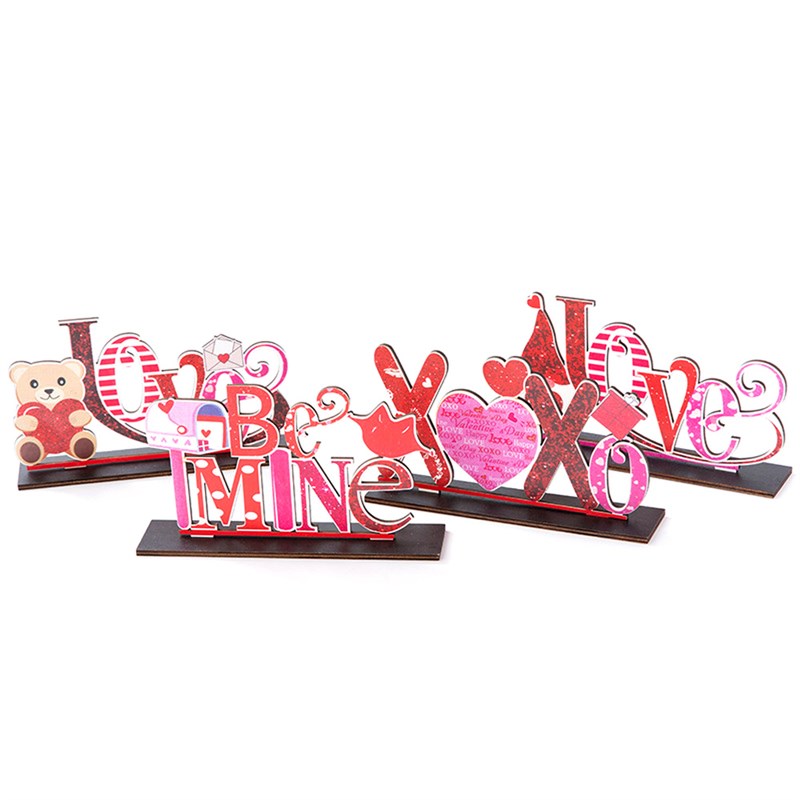 Valentines Day Decor Wooden Table Decorations Valentine