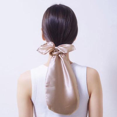 日本真丝睡帽女夏长发防乱防缠绕掉发不压发护发帽丝绸束发袋发圈