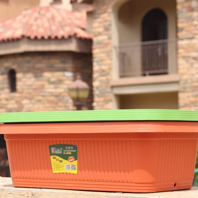 阳台大号花盆菜盆超大口径特大号塑料花盆长方形 长花槽花箱种花