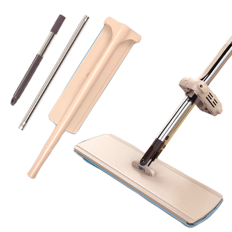 42cm加大号免手洗加粗管平板拖把干湿两用旋转地拖墩布桶家用擦地