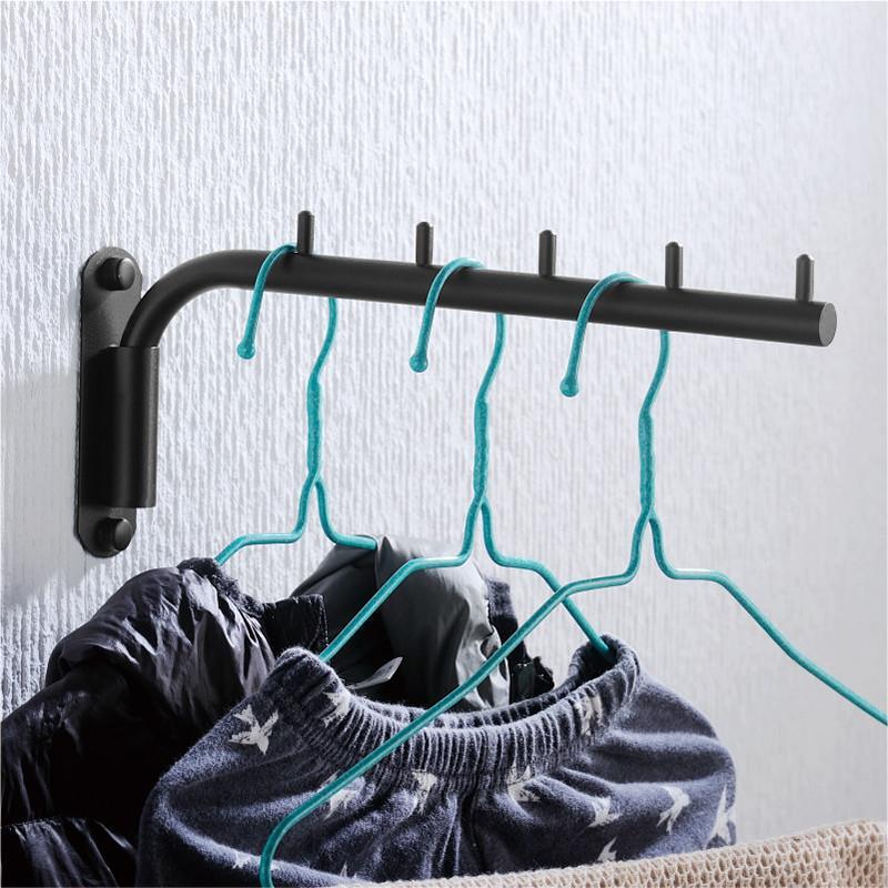 摺叠可摆动挂衣钩承重卡扣墙面加长黏鈎挂烫挂勾圆管宾馆用架杆