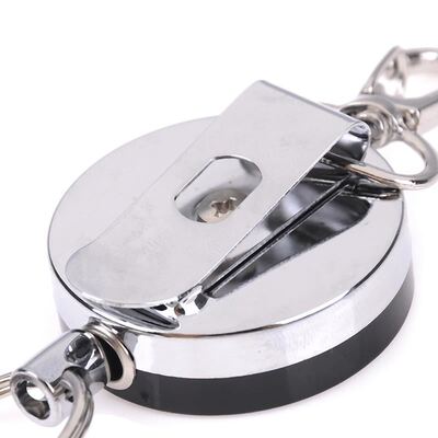 Clips Badge Reel Key-Ring Id-Card-Holder Retractable Elastic